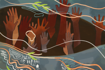 An aunty explains the child protection journey to a young woman