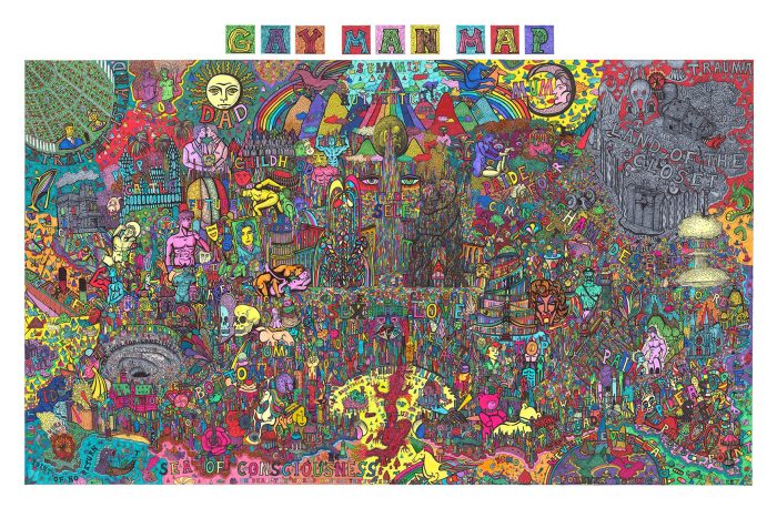 Jeremy Smith's gay man map artwork