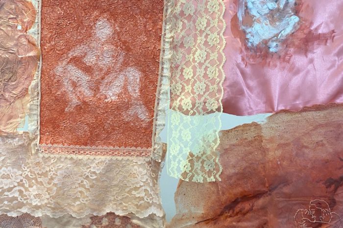 Close up of Sophia Olivieri's artwork