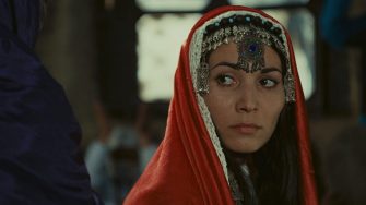 Woman wearing traditional Persian head covering