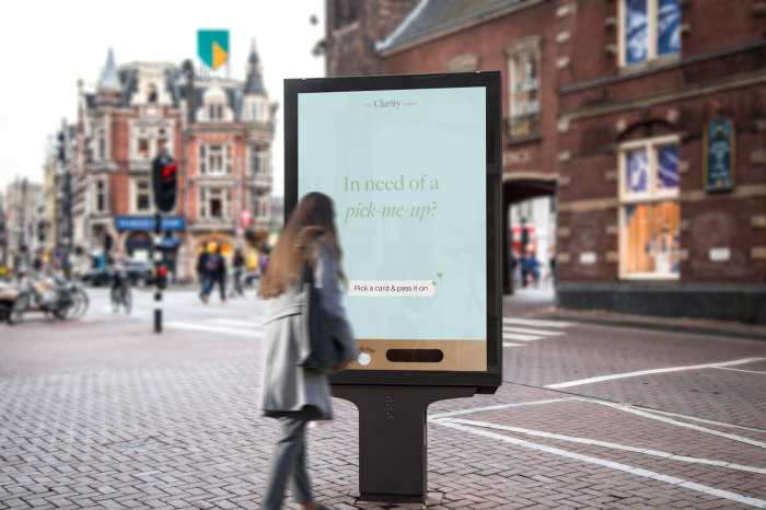 Mockup of a poster in the street