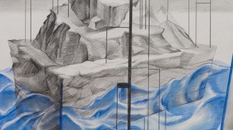 Hoo Park, ‘Invisible’ (2025). Graphite pencil, graphite powder and colored pencil on Bockingford watercolor paper 425gsm; 4 panels: 59.4cm x 42cm each. Photograph: Anna Kucera.