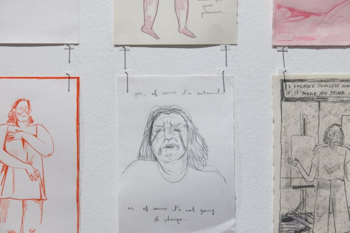 Lucy Parkinson, ‘Diary drawings’ (2025). Graphite and coloured pencil on paper, 14.8cm x 21 cm each. Photograph: Anna Kucera.
