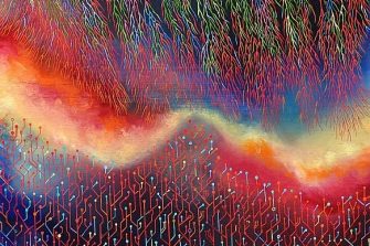 A promotional image for Beryl Pong's Literary Provocations Hub seminar. An abstract artwork showing nodes and tree branches, reaching towards one another.