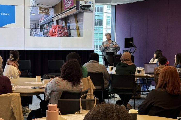 Speaker at group meeting