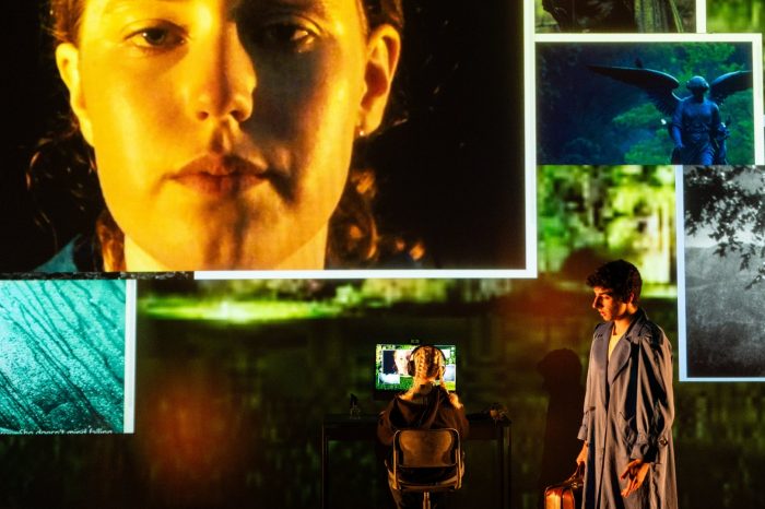 overlayed images on screen for dance performance