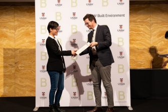 Photograph of built environment awards recipient