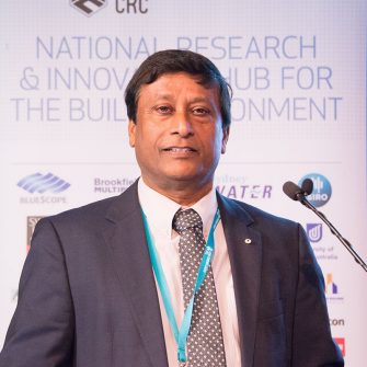 Deo Prasad at a National Research & Innovation Hub for the Built Environment conference