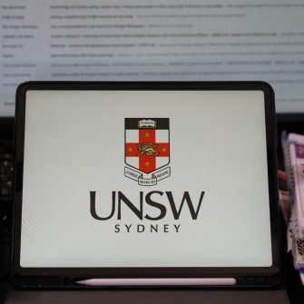 University of New South Wales (UNSW) Logo on Screen