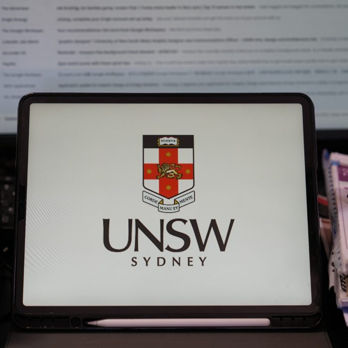 University of New South Wales (UNSW) Logo on Screen
