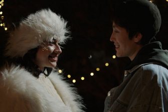 Woman and Man smiling at each other