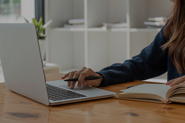 Learner studying online