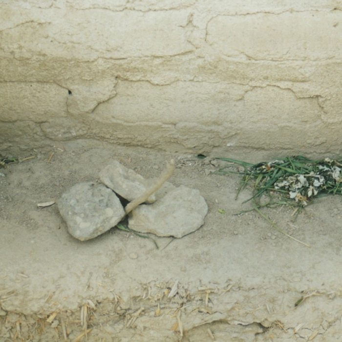 Piled mud bricks symbol yarkant