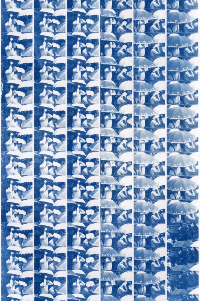 Tan Lijie, Rain on the Platform #2 (2023). Print on paper, 28 x 19 cm x 31pieces. 