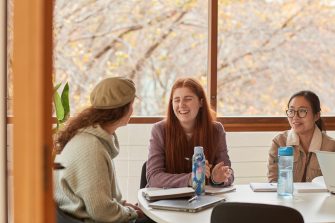 Social work students society meeting of students discuss ideas.