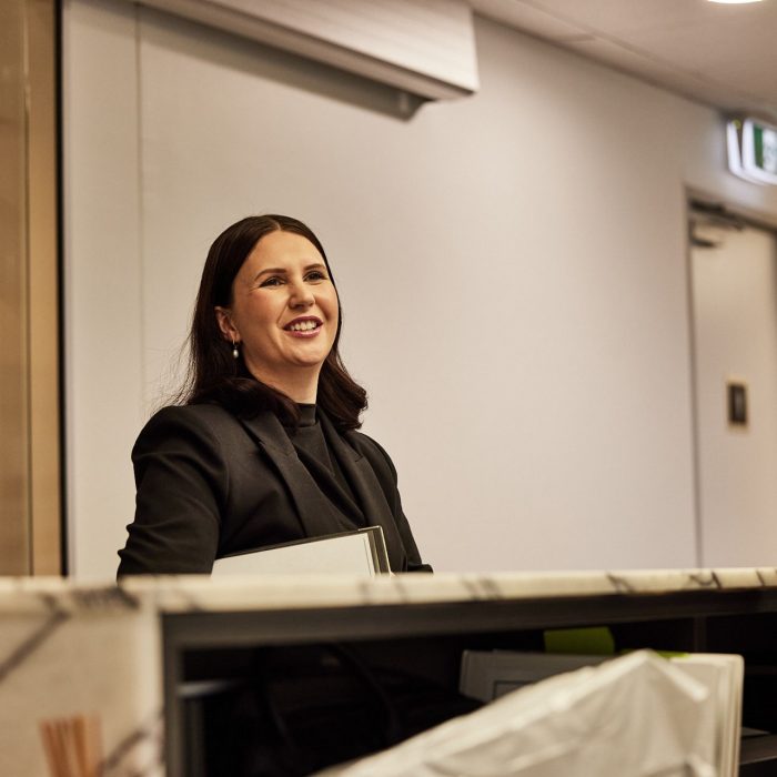 Woman standing in office