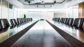 Business data information projector board in conference room, meeting room, boardroom, Classroom, Office.