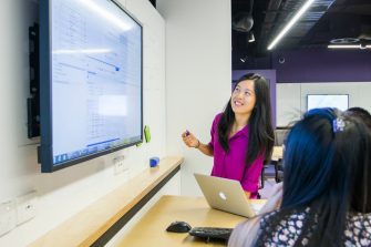 Images of students and the environment they learn in