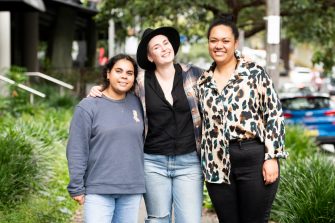 Getty Images, students_gender_three people smiling+posing