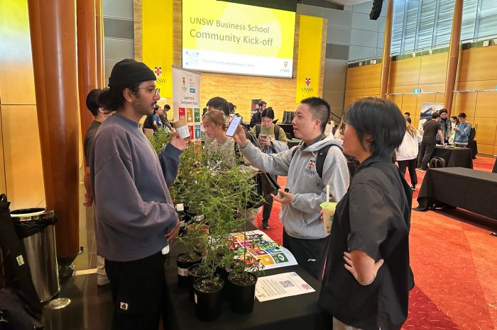 UNSW Business School Student Ambassadors held a stall at the UNSW Business School Community Kick-Off T3 2023