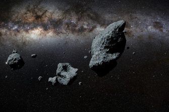 16 Psyche the large metallic asteroid ideal for space mining. NASA imagery was used for this composite from  https://solarsystem.nasa.gov/asteroids-comets-and-meteors/asteroids/16-psyche/in-depth/
