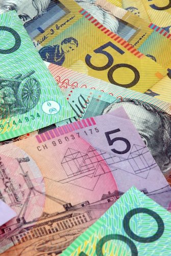 Australian notes scattered on a table. Click to see more...