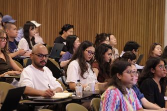 students sitting in lecture hall at the 2025 Ai in marketing workshop