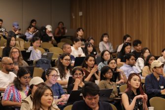 students sitting in lecture hall at the 2025 Ai in marketing workshop