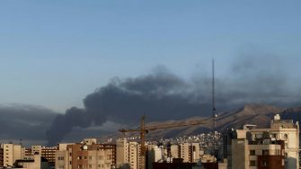 A view of Tehran the morning after an Israeli attack on 15 June 2025.