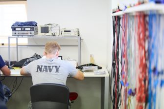 Student in Engineering lab