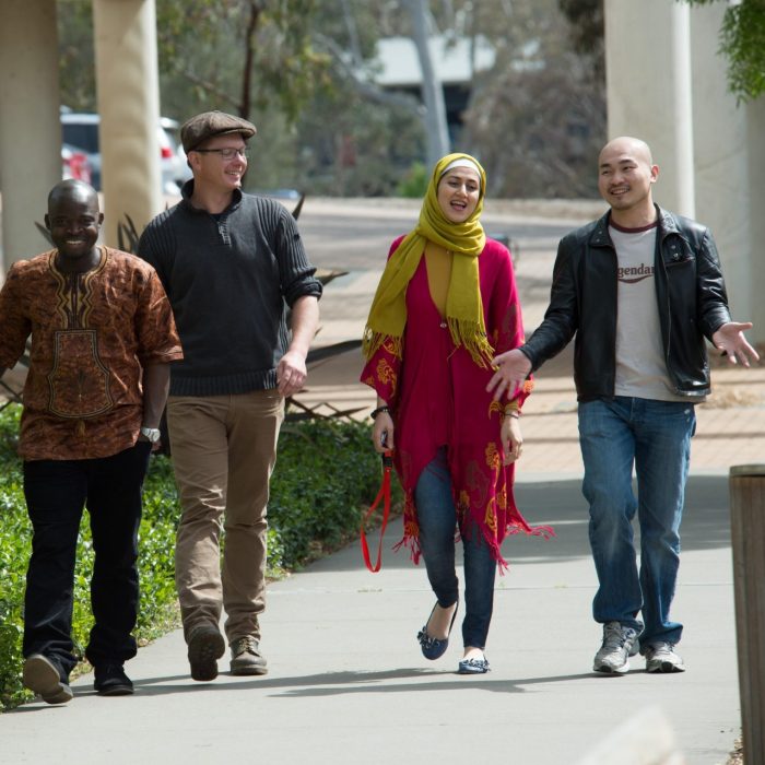 Students walking together