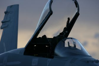 Hornet at RAAF Williamtown preparing for take off for OP Deluge 2007. "For graphic arts use"