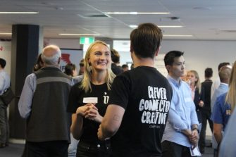 People talking at Canberra Innovation Network event