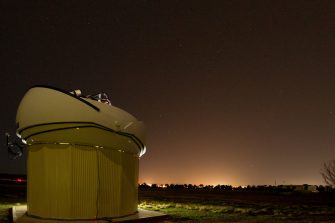Night shot of the Falcon telescope