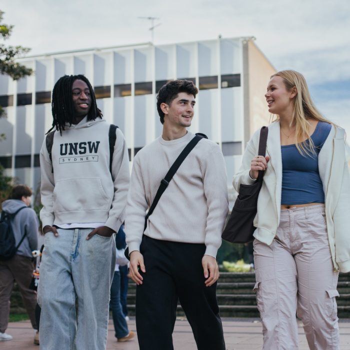 Students walking on main walkway