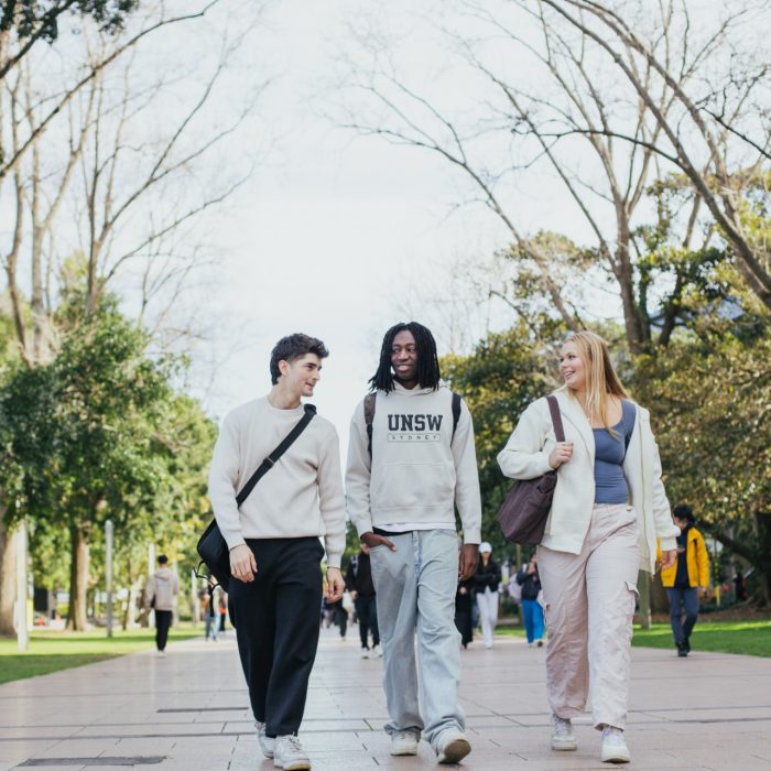 Students walking on main walkway