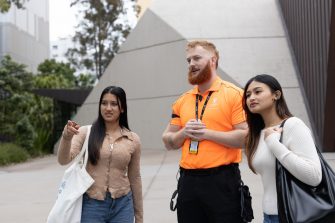 Students informing Protective Services Officer of an incident