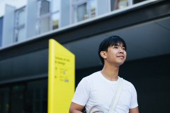 Portrait of a student outdoors on the Paddington Campus