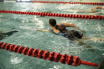 Student swimming in the Fitness & Aquatic Centre