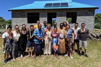 UNSW students designed and installed a solar power deep freezer in a remote Fijian village