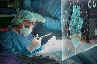 surgeon in surgery with immersive technology