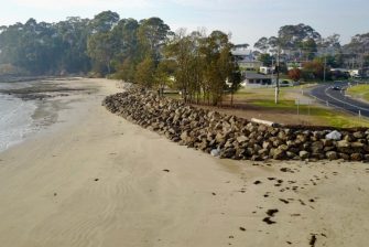 Caseys Beach seawall upgrade