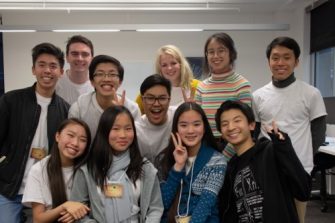 students staring at a camera