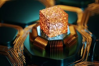 Quantum processor with outgoing tube.