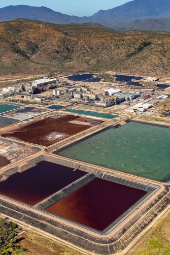 Tailing ponds at Korea Zinc's Sun Metals plant in Townsville, Qld