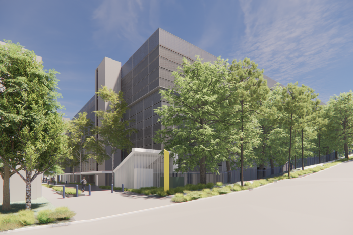 View one of the Barker Street Carpark Upgrade from Engineering Road