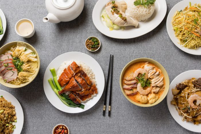 Closeup shot of signature dishes at Southern Wok at UNSW