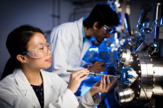 Female Student in Materials Science Labs 