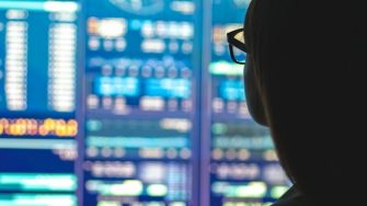 Student Looking at Data 