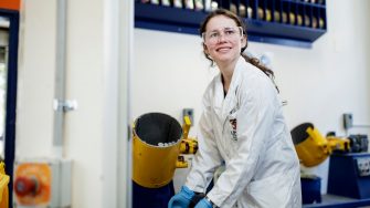 Female Student in Lab